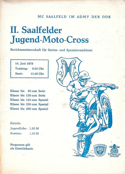1979-06-10 | Saalfeld | DDR-Rennplakate | gdr event artwork | gdr programme cover | gdr poster | carsten riede