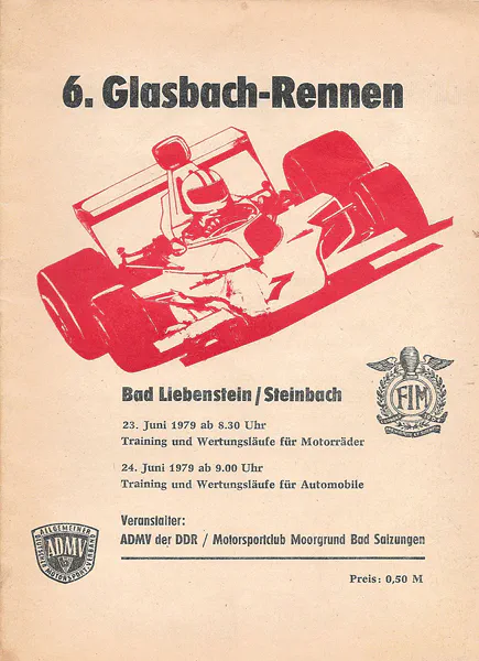 1979-06-24 | Bad Liebenstein | DDR-Rennplakate | gdr event artwork | gdr programme cover | gdr poster | carsten riede