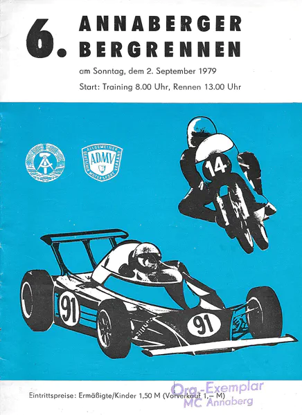 1979-09-02 | Annaberg | DDR-Rennplakate | gdr event artwork | gdr programme cover | gdr poster | carsten riede