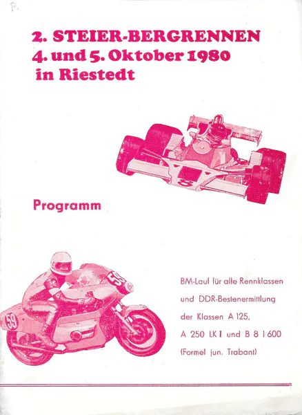 1980-10-05 | Riestedt | DDR-Rennplakate | gdr event artwork | gdr programme cover | gdr poster | carsten riede
