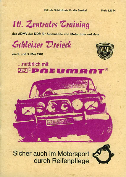 1981-05-03 | Schleiz | DDR-Rennplakate | gdr event artwork | gdr programme cover | gdr poster | carsten riede