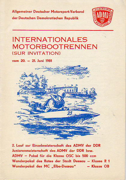 1981-06-21 | Dessau | DDR-Rennplakate | gdr event artwork | gdr programme cover | gdr poster | carsten riede