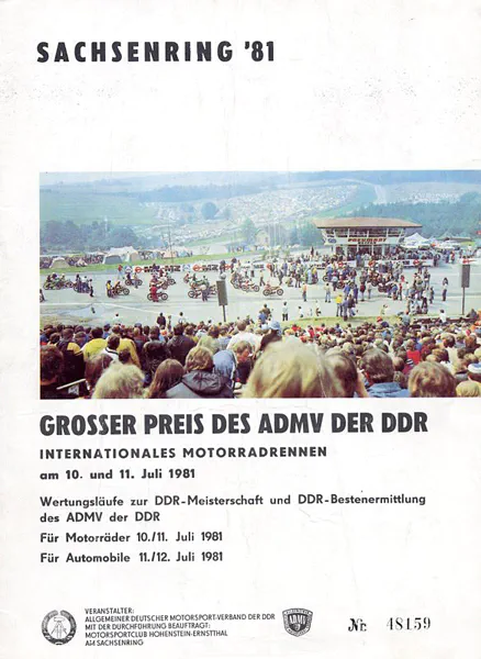 1981-07-12 | Sachsenring | DDR-Rennplakate | gdr event artwork | gdr programme cover | gdr poster | carsten riede
