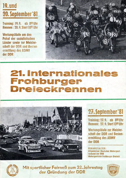 1981-09-27 | Frohburg | DDR-Rennplakate | gdr event artwork | gdr programme cover | gdr poster | carsten riede