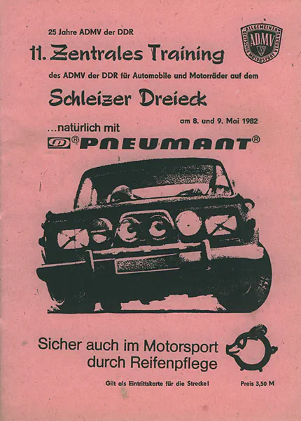 1982-05-09 | Schleiz | DDR-Rennplakate | gdr event artwork | gdr programme cover | gdr poster | carsten riede