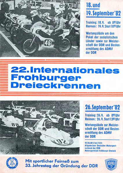 1982-09-26 | Frohburg | DDR-Rennplakate | gdr event artwork | gdr programme cover | gdr poster | carsten riede