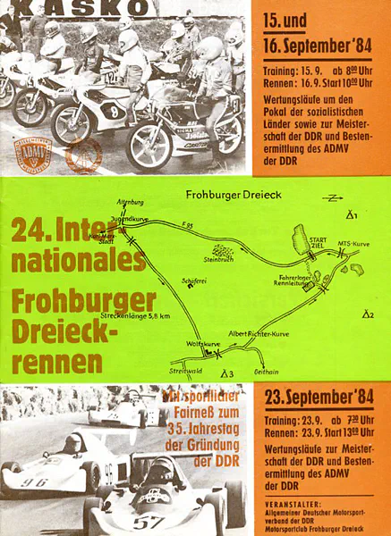 1984-09-23 | Frohburg | DDR-Rennplakate | gdr event artwork | gdr programme cover | gdr poster | carsten riede