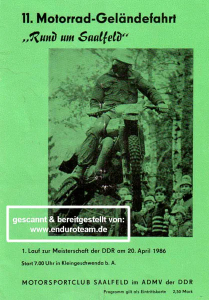 1986-04-20 | Saalfeld | DDR-Rennplakate | gdr event artwork | gdr programme cover | gdr poster | carsten riede