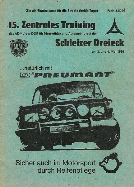 1986-05-04 | Schleiz | DDR-Rennplakate | gdr event artwork | gdr programme cover | gdr poster | carsten riede