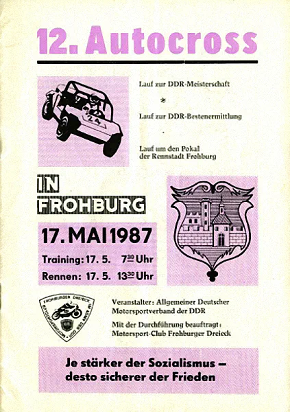 1987-05-17 | Frohburg | DDR-Rennplakate | gdr event artwork | gdr programme cover | gdr poster | carsten riede