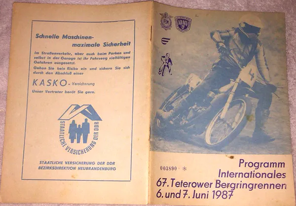 1987-06-06 | Teterow | DDR-Rennplakate | gdr event artwork | gdr programme cover | gdr poster | carsten riede