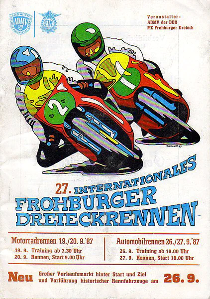 1987-09-27 | Frohburg | DDR-Rennplakate | gdr event artwork | gdr programme cover | gdr poster | carsten riede