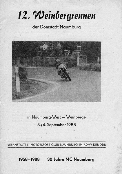 1988-09-04 | Naumburg | DDR-Rennplakate | gdr event artwork | gdr programme cover | gdr poster | carsten riede