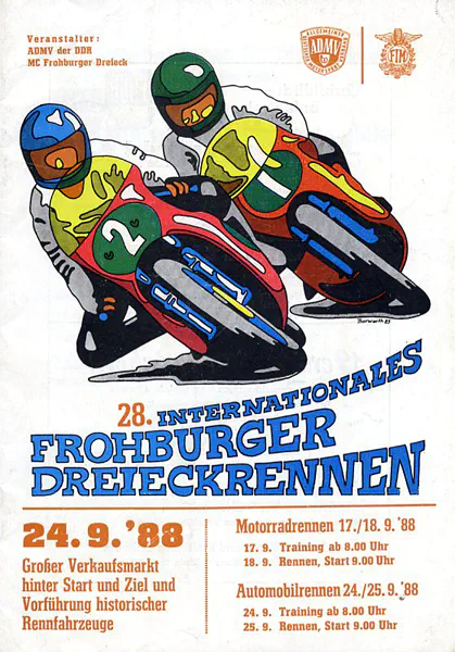 1988-09-25 | Frohburg | DDR-Rennplakate | gdr event artwork | gdr programme cover | gdr poster | carsten riede