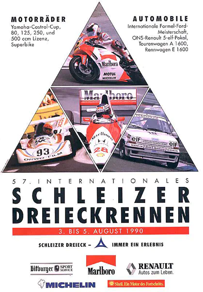 1990-08-05 | Schleiz | DDR-Rennplakate | gdr event artwork | gdr programme cover | gdr poster | carsten riede