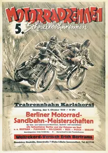 1949-10-09 | Karlshorst | DDR-Rennplakate | gdr event artwork | gdr programme cover | gdr poster | carsten riede