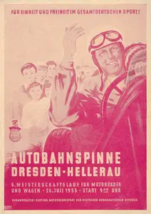 1953-07-26 | Dresden | DDR-Rennplakate | gdr event artwork | gdr programme cover | gdr poster | carsten riede