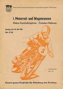 1955-05-22 | Dresden | DDR-Rennplakate | gdr event artwork | gdr programme cover | gdr poster | carsten riede