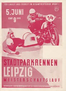 1955-06-05 | Leipzig | DDR-Rennplakate | gdr event artwork | gdr programme cover | gdr poster | carsten riede