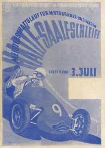 1955-07-03 | Halle/Saale | DDR-Rennplakate | gdr event artwork | gdr programme cover | gdr poster | carsten riede