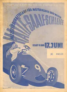 1956-06-17 | Halle/Saale | DDR-Rennplakate | gdr event artwork | gdr programme cover | gdr poster | carsten riede
