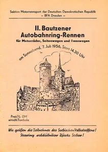 1956-07-07 | Bautzen | DDR-Rennplakate | gdr event artwork | gdr programme cover | gdr poster | carsten riede