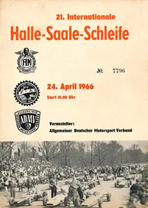 1966-04-24 | Halle/Saale | DDR-Rennplakate | gdr event artwork | gdr programme cover | gdr poster | carsten riede