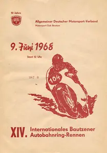 1968-06-09 | Bautzen | DDR-Rennplakate | gdr event artwork | gdr programme cover | gdr poster | carsten riede