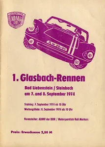 1974-09-08 | Bad Liebenstein | DDR-Rennplakate | gdr event artwork | gdr programme cover | gdr poster | carsten riede