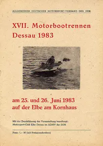 1983-06-26 | Dessau | DDR-Rennplakate | gdr event artwork | gdr programme cover | gdr poster | carsten riede