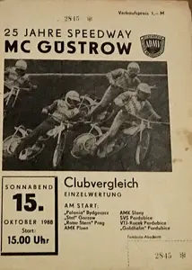 1988-10-15 | Güstrow | DDR-Rennplakate | gdr event artwork | gdr programme cover | gdr poster | carsten riede