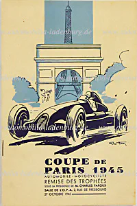 1945-09-09 | Coupe Des Prisonniers | Bois De Boulogne | Formula 1 Event Artworks | formula 1 event artwork | formula 1 programme cover | formula 1 poster | carsten riede