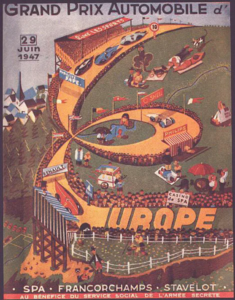 1947-06-29 | Grand Prix De Belgique | Spa-Francorchamps | Formula 1 Event Artworks | formula 1 event artwork | formula 1 programme cover | formula 1 poster | carsten riede