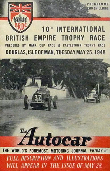 1948-05-25 | British Empire Trophy | Douglas | Formula 1 Event Artworks | formula 1 event artwork | formula 1 programme cover | formula 1 poster | carsten riede