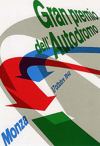 1948-10-17 | Gran Premio Dell`Autodromo Di Monza | Monza | Formula 1 Event Artworks | formula 1 event artwork | formula 1 programme cover | formula 1 poster | carsten riede
