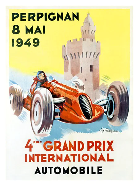 1949-05-07 | Grand Prix Du Roussillon | Perpignan | Formula 1 Event Artworks | formula 1 event artwork | formula 1 programme cover | formula 1 poster | carsten riede