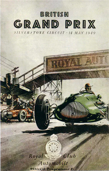 1949-05-14 | British Grand Prix | Silverstone | Formula 1 Event Artworks | formula 1 event artwork | formula 1 programme cover | formula 1 poster | carsten riede