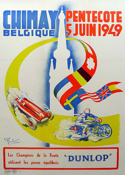 1949-06-05 | Grand Prix Des Frontieres | Chimay | Formula 1 Event Artworks | formula 1 event artwork | formula 1 programme cover | formula 1 poster | carsten riede