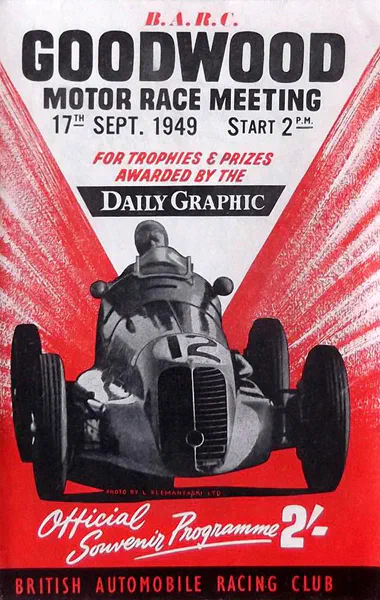 1949-09-17 | Goodwood Trophy | Goodwood | Formula 1 Event Artworks | formula 1 event artwork | formula 1 programme cover | formula 1 poster | carsten riede