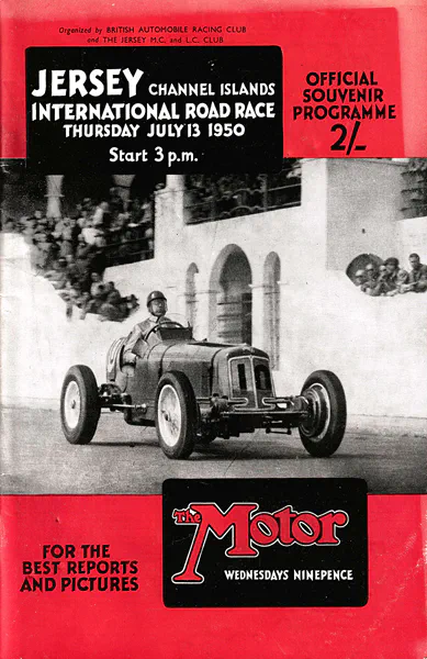 1950-07-13 | Jersey Road Race | St. Helier | Formula 1 Event Artworks | formula 1 event artwork | formula 1 programme cover | formula 1 poster | carsten riede