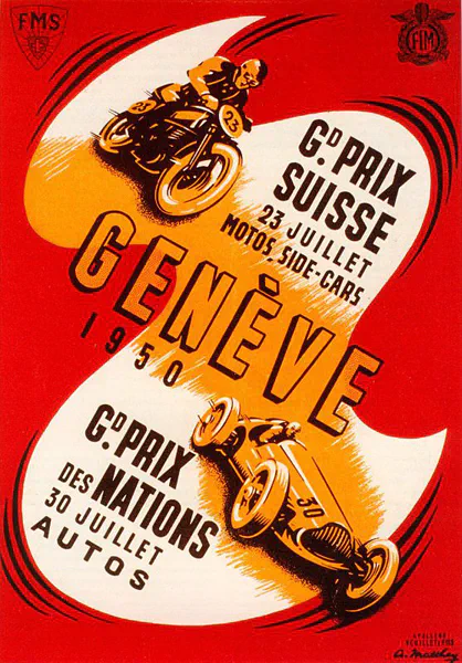 1950-07-30 | Grand Prix Des Nations | Geneve | Formula 1 Event Artworks | formula 1 event artwork | formula 1 programme cover | formula 1 poster | carsten riede