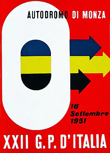 1951-09-16 | Gran Premio D`Italia | Monza | Formula 1 Event Artworks | formula 1 event artwork | formula 1 programme cover | formula 1 poster | carsten riede