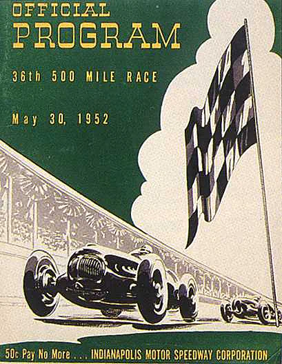 1952-05-30 | Indianapolis 500 | Indianapolis | Formula 1 Event Artworks | formula 1 event artwork | formula 1 programme cover | formula 1 poster | carsten riede