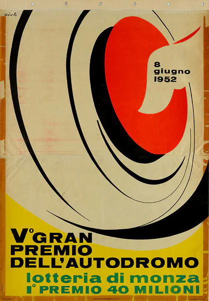 1952-06-08 | Gran Premio Dell`Autodromo Di Monza | Monza | Formula 1 Event Artworks | formula 1 event artwork | formula 1 programme cover | formula 1 poster | carsten riede