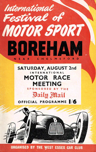 1952-08-02 | Daily Mail Trophy | Boreham | Formula 1 Event Artworks | formula 1 event artwork | formula 1 programme cover | formula 1 poster | carsten riede