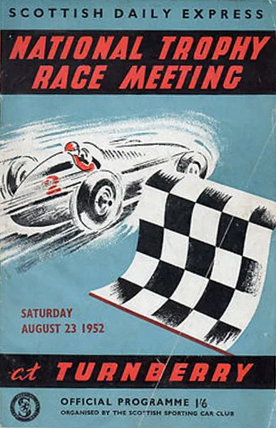1952-08-23 | National Trophy | Turnberry | Formula 1 Event Artworks | formula 1 event artwork | formula 1 programme cover | formula 1 poster | carsten riede