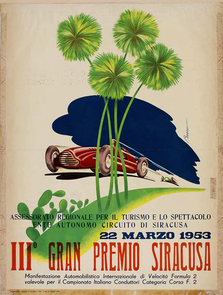 1953-03-22 | Gran Premio Di Siracusa | Siracusa | Formula 1 Event Artworks | formula 1 event artwork | formula 1 programme cover | formula 1 poster | carsten riede