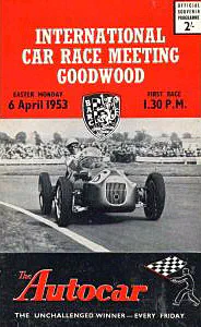 1953-04-06 | Glover Trophy & Lavant Cup | Goodwood | Formula 1 Event Artworks | formula 1 event artwork | formula 1 programme cover | formula 1 poster | carsten riede