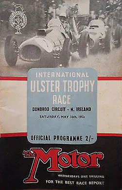 1953-05-16 | Ulster Trophy | Dundrod | Formula 1 Event Artworks | formula 1 event artwork | formula 1 programme cover | formula 1 poster | carsten riede