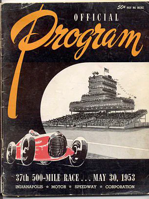 1953-05-30 | Indianapolis 500 | Indianapolis | Formula 1 Event Artworks | formula 1 event artwork | formula 1 programme cover | formula 1 poster | carsten riede
